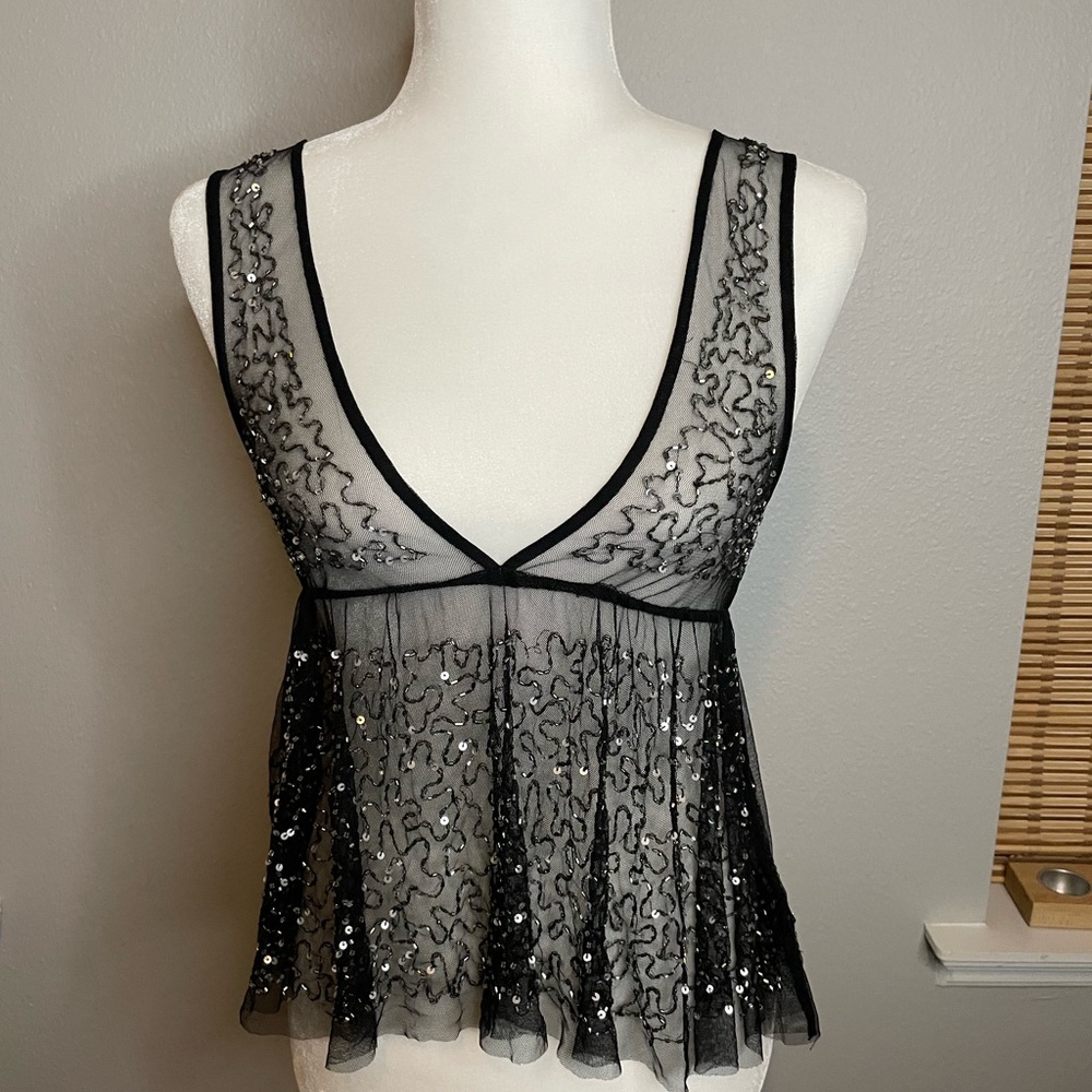 Urban Outfitters sequin sheer top